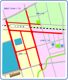 上井草駅周辺略図