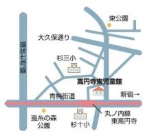 地図：高円寺東児童館周辺図