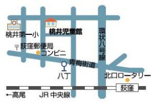 地図：桃井児童館周辺図