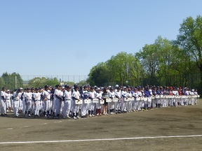 杉並区立小学校PTA野球春季大会開会式の写真1