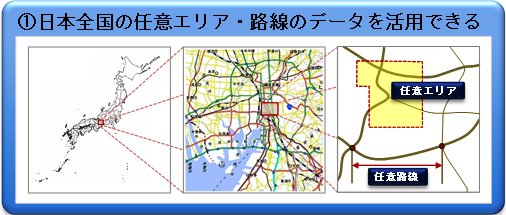 1　日本全国の任意エリア・路線のデータを活用できるの画像