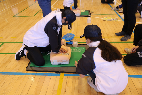 AED操作訓練の写真