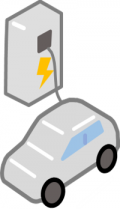 電気自動車充電設備のイラスト