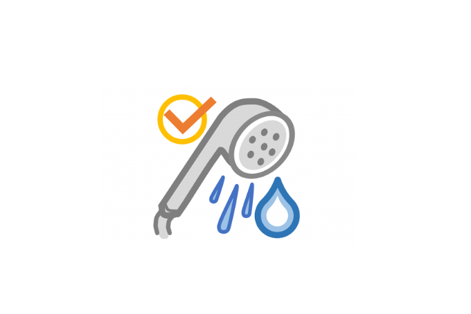 節水シャワーヘッドのイラスト
