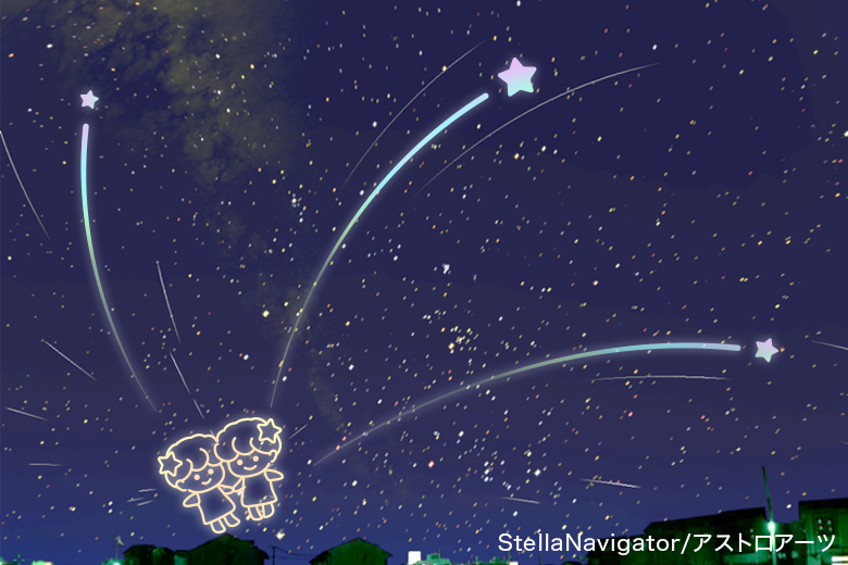 星空のイラスト（著作権はStellaNavigator/アストロアーツ）