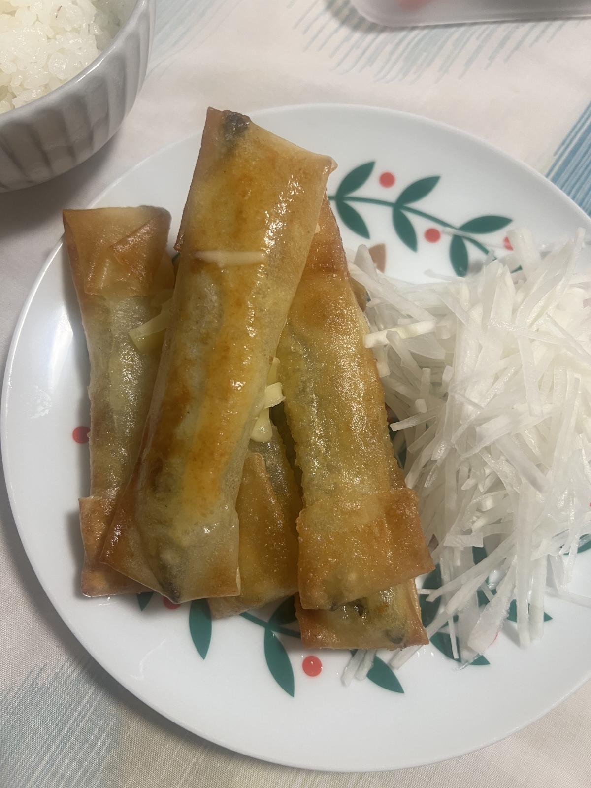 ししゃも巻き巻きを作る様子3