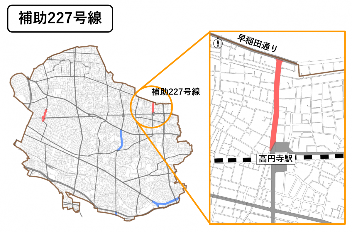 位置図（補助227号線）