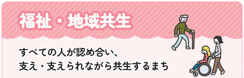福祉・地域共生、すべての人が認め合い、支え・支えられながら共生するまち