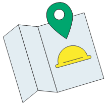 避難所の地図をイメージしたイラスト