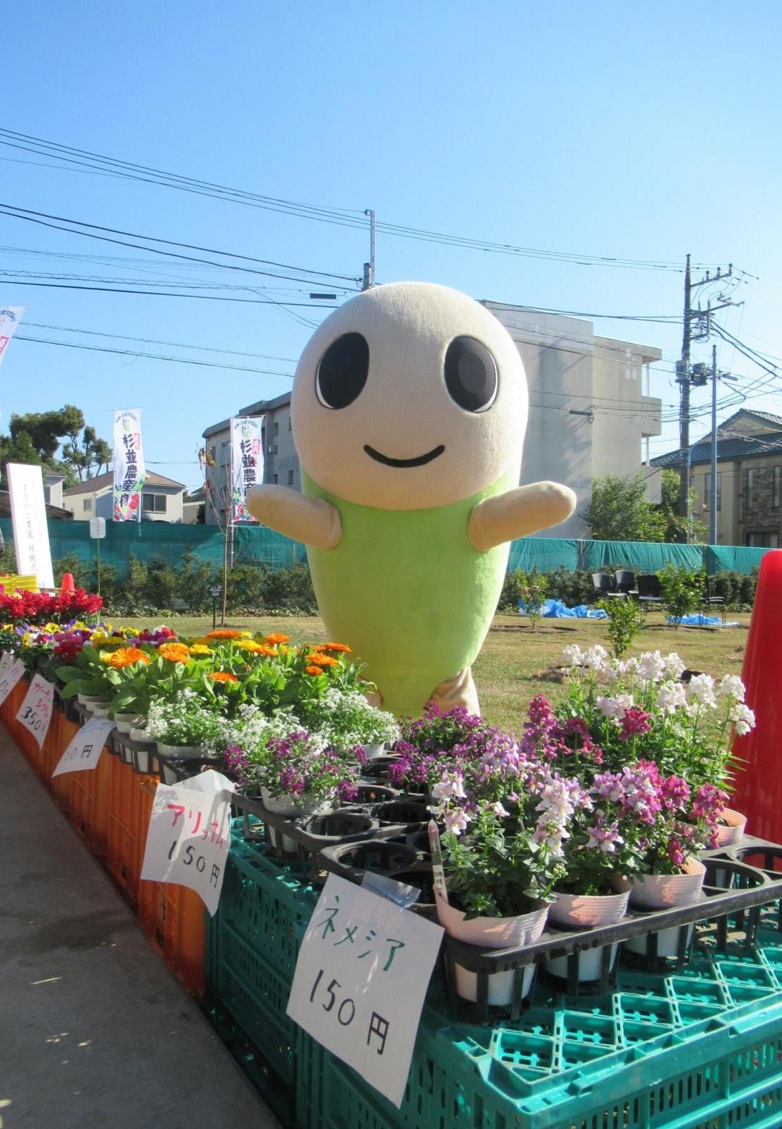 すぎのこ農園まつりでのなみすけ