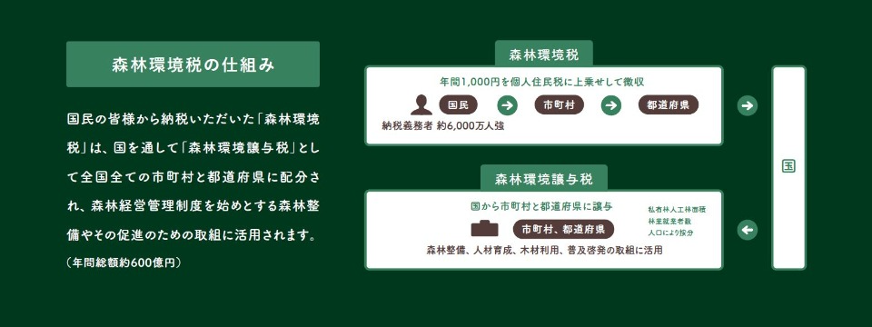 森林環境税の仕組みを記した画像