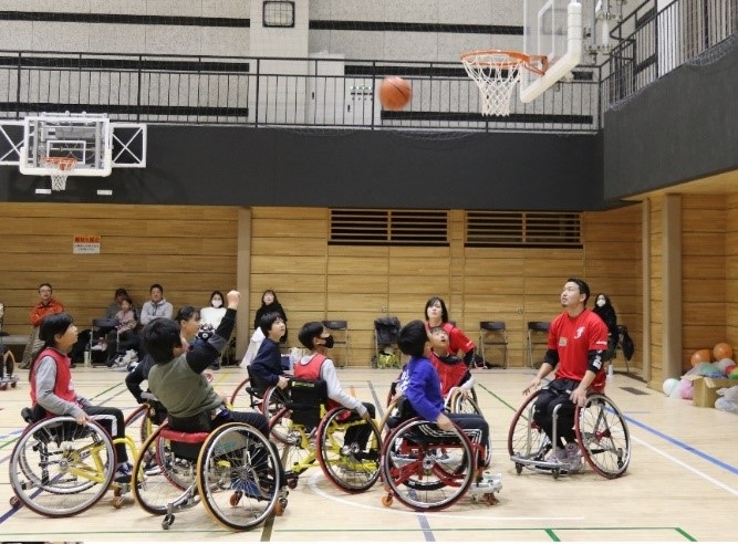車椅子バスケットの様子
